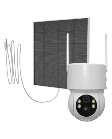 TELECAMERA PER ESTERNI PTZ 4G con pannello solare - 3.0 MPX