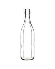 BOTTIGLIA IN VETRO COSTOLATA 1000 ml bianca - tappo 7943200