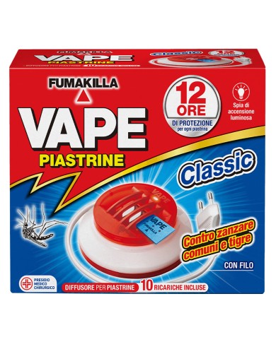 ANTIZANZARE ELETTRICO AD EMANAZIONE PIASTRINE con 10 piastrine da 12 ore ciascuna