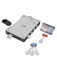 SERRATURA DA APPLICARE TRIPLICE PER PORTE BLINDATE 240 interasse pistoni 38 mm