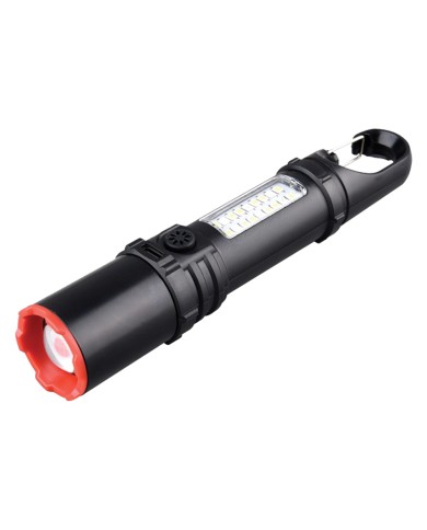 TORCIA LED RICARICABILE MAGNUM 3 W - lm 250 - con laterna laterale