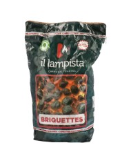 BRICCHETTE DI CARBONE VEGETALE PER GRILL IL LAMPISTA Kg 3 ca.
