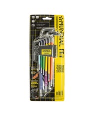 CHIAVI TORX PLASTIFICATE EXTRA LUNGHE IN SERIE (T10-T50) 9 pezzi