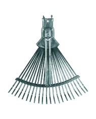 SCOPA DA GIARDINO REGOLABILE Tipo leggero - zinco cromato oro