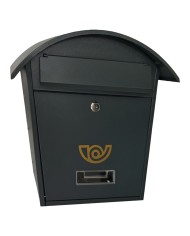 CASSETTA POSTALE LOBELIA cm 36x13x h 37 - grigio acciaio