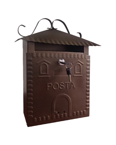 CASSETTA POSTALE IRIS cm 36x9x h 32 - rame antico