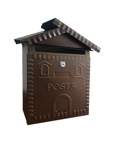 CASSETTA POSTALE NARCISO cm 26x10x h 32 - rame antico