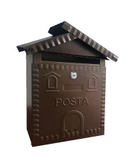 CASSETTA POSTALE NARCISO cm 26x10x h 32 - rame antico