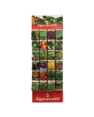 ESPOSITORE VERTICALE IN CARTONE PER BUSTINE SEMI 24 ganci