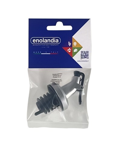 TAPPO VERSATORE CON COPERCHIO 8,5 x 3,5 cm - nero