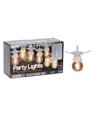 CATENA LINEARE A LED PARTY LIGHTS 10 LED - 9,5 mt