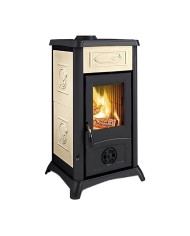 STUFA A LEGNA GEMMA 5.0 CERAMICA 7 kW - colore liberty panna