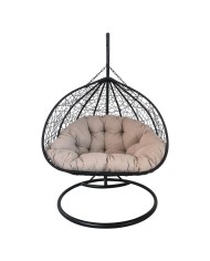 POLTRONA SOSPESA XL DOHA cuscino grigio chiaro formato XL - seduta larga