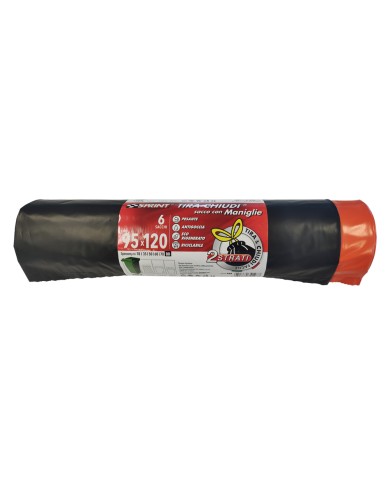 SACCO IN POLIETILENE cm. 95 x 120 - nero arancio