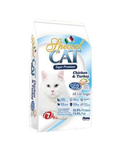CROCCANTINI PER GATTI SPECIAL CAT pollo e tacchino - kg 7