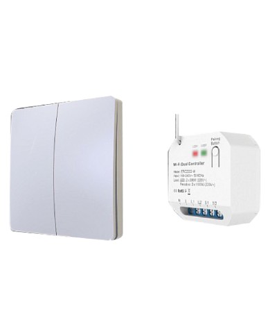 RELE DOPPIO CON PULSANTE DOPPIO PER TAPPARELLE 9304 art. 9320 2 + 9322