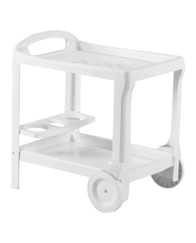 CARRELLO PORTAVIVANDE IN PLASTICA BORNEO bianco