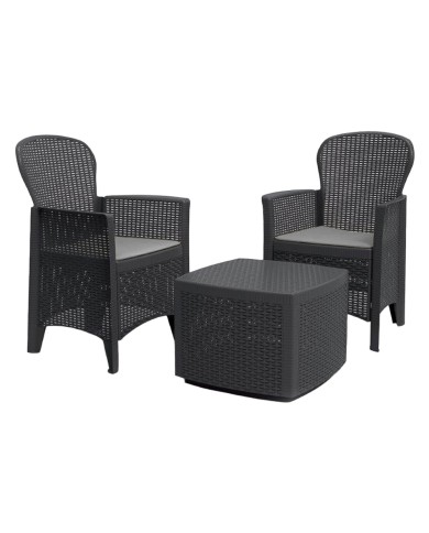 SET DA GIARDINO POLIPROPILENE TREE antracite