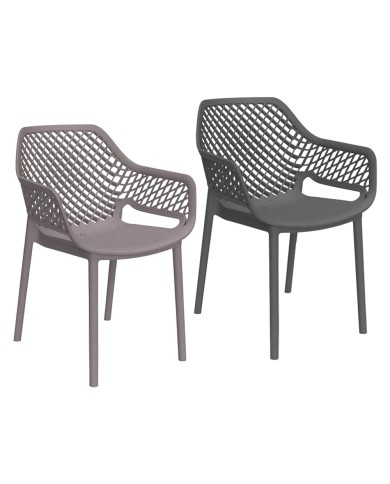 SEDIA IN POLIPROPILENE SCHIENALE FORATO ARIA ARMCHAIR