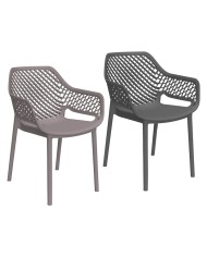 SEDIA IN POLIPROPILENE SCHIENALE FORATO ARIA ARMCHAIR