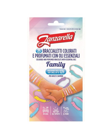 BRACCIALETTO ANTI ZANZARA FAMILY cf. 25 pezzi