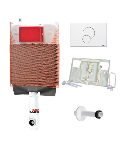 CASSETTA DI SCARICO WC INCASSO COMPLETA MONOLITH kit