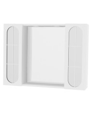 SPECCHIERA DA BAGNO PENSILE DOPPIO OLTEA art. 940 led - laccata bianca