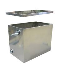 VASO DI ESPANSIONE IN ACCIAIO INOX Lt. 30 - cm. 41 x 26 x h.31