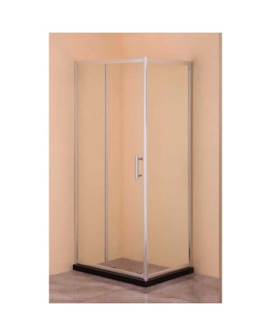 BOX DOCCIA CRISTALLO FISSO PIU SCORREVOLE DIAMAN 80 x