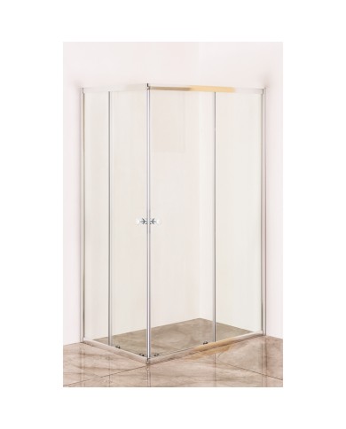 BOX DOCCIA CRISTALLO DUE PORTE ACQUA MARINA