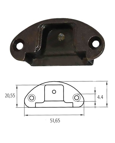 BASETTA PER CERNIERE MOBILI A0069