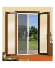 ZANZARIERA PLISSE PER PORTA cm 120 x 240 marrone - apert.sing.