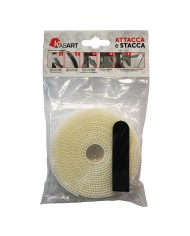NASTRO ATTACCA STACCA PER ZANZARIERE mm 10 x 6,6 mt - col. bianco