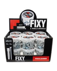 ESPOSITORE TASSELLI NYLON FIXY 12 secchielli da 40 pezzi