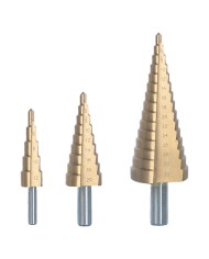 FRESA CONICA A GRADINI HSS IN SET 3 pezzi