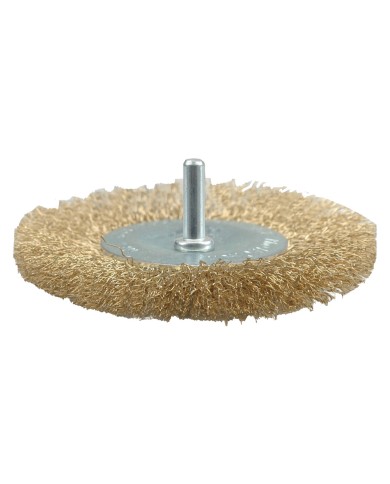 SPAZZOLA CIRCOLARE CON GAMBO Ø mm 75 - spessore fili 10 mm