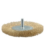 SPAZZOLA CIRCOLARE CON GAMBO Ø mm 75 - spessore fili 10 mm