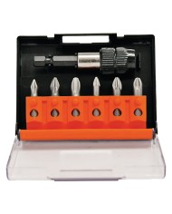 PORTAINSERTO CON INSERTI PHILLIPS E POZIDRIV 7 pz