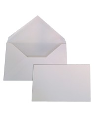BUSTA CON BIGLIETTO mm 75 x 112 bianca - cf.100 pz