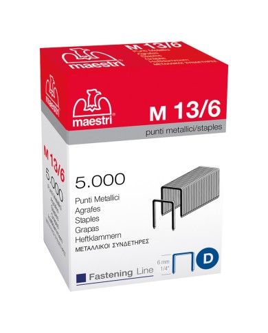 PUNTI PER FISSATRICE A MARTELLO M. 13 6 cf. 5000 pz