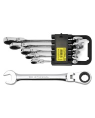 SERIE CHIAVI COMBINATE A CRICCHETTO SNODATE 5 pezzi
