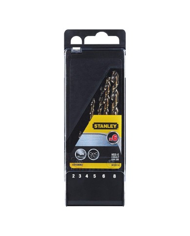 PUNTA PER METALLO HSS-E COBALTO IN SET set 6 pz (da mm 2 a 8)