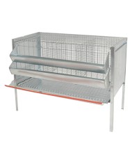 GABBIA GALLINE OVAIOLE TRE CELLE cm 107 x 50 x H 80