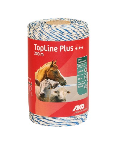 FILO TONDO PER RECINTO mt 200 - bianco blu