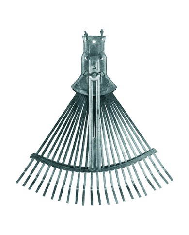 SCOPA DA GIARDINO REGOLABILE Tipo leggero - zinco cromato grigio