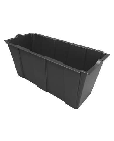 VASO RETTANGOLARE INTERNO PER FIORIERA SEPARE ARREDO 79 x 35 x h 37 cm lt.63 - antracite