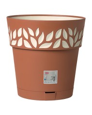 VASO TONDO CLOE ø 15 x h.15 - bianco travertino
