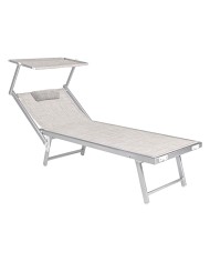 LETTINO SPIAGGIA CON PARASOLE BUDELLI