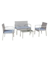 SET GIARDINO IN POLYRATTAN EURIALO EURIALO - colore grigio