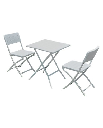 SET GIARDINO IN POLIETILENE ALTA DENSITA OLIENA colore bianco